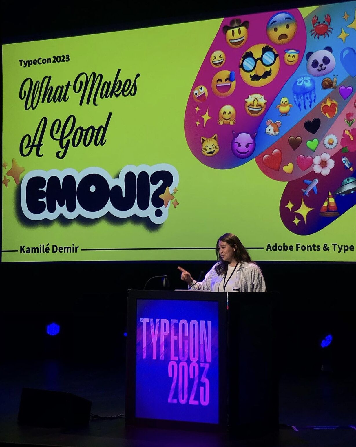 Emoji presentation at TypeCon 2023